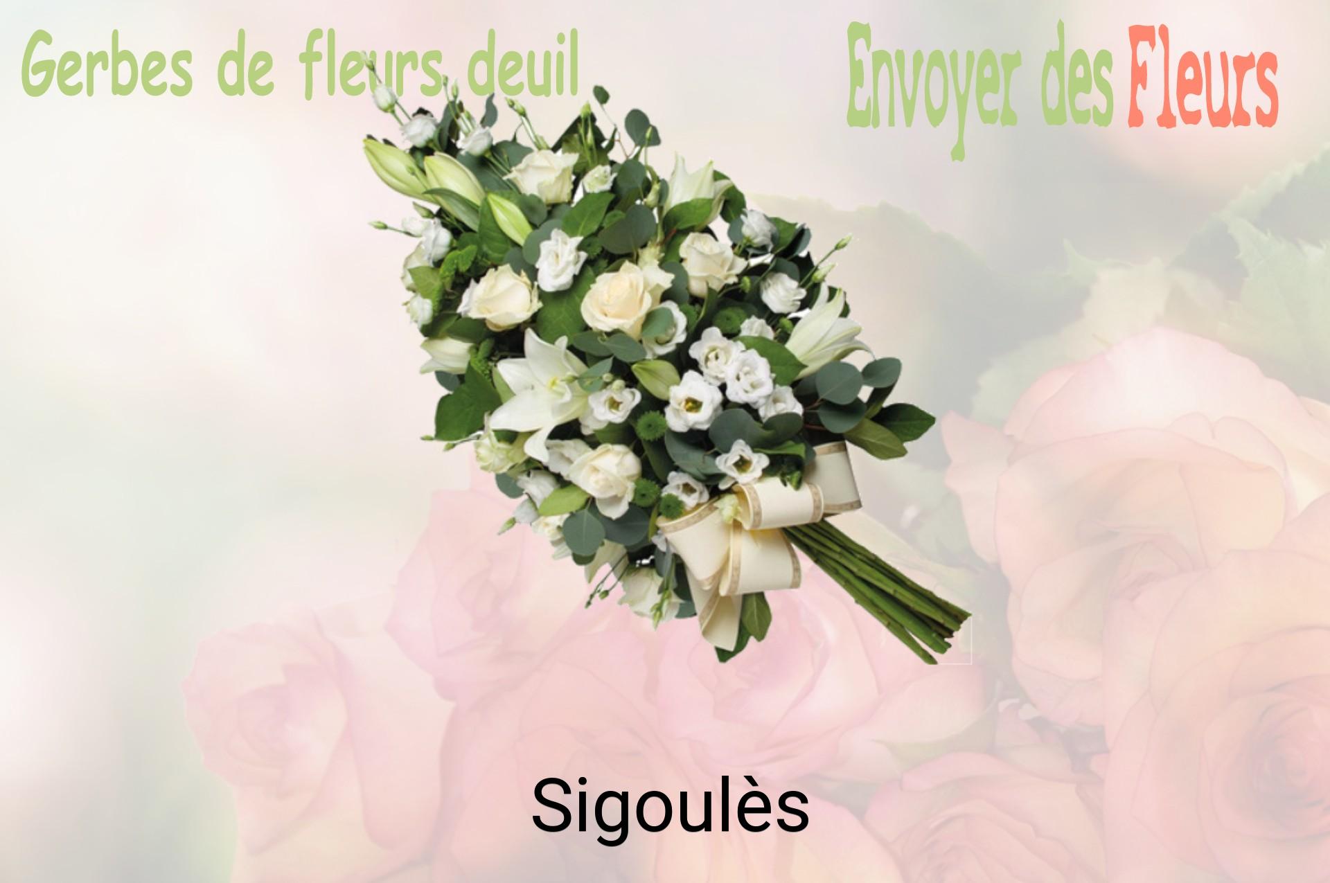 Gerbe de fleurs de deuil livrée à Sigoulès